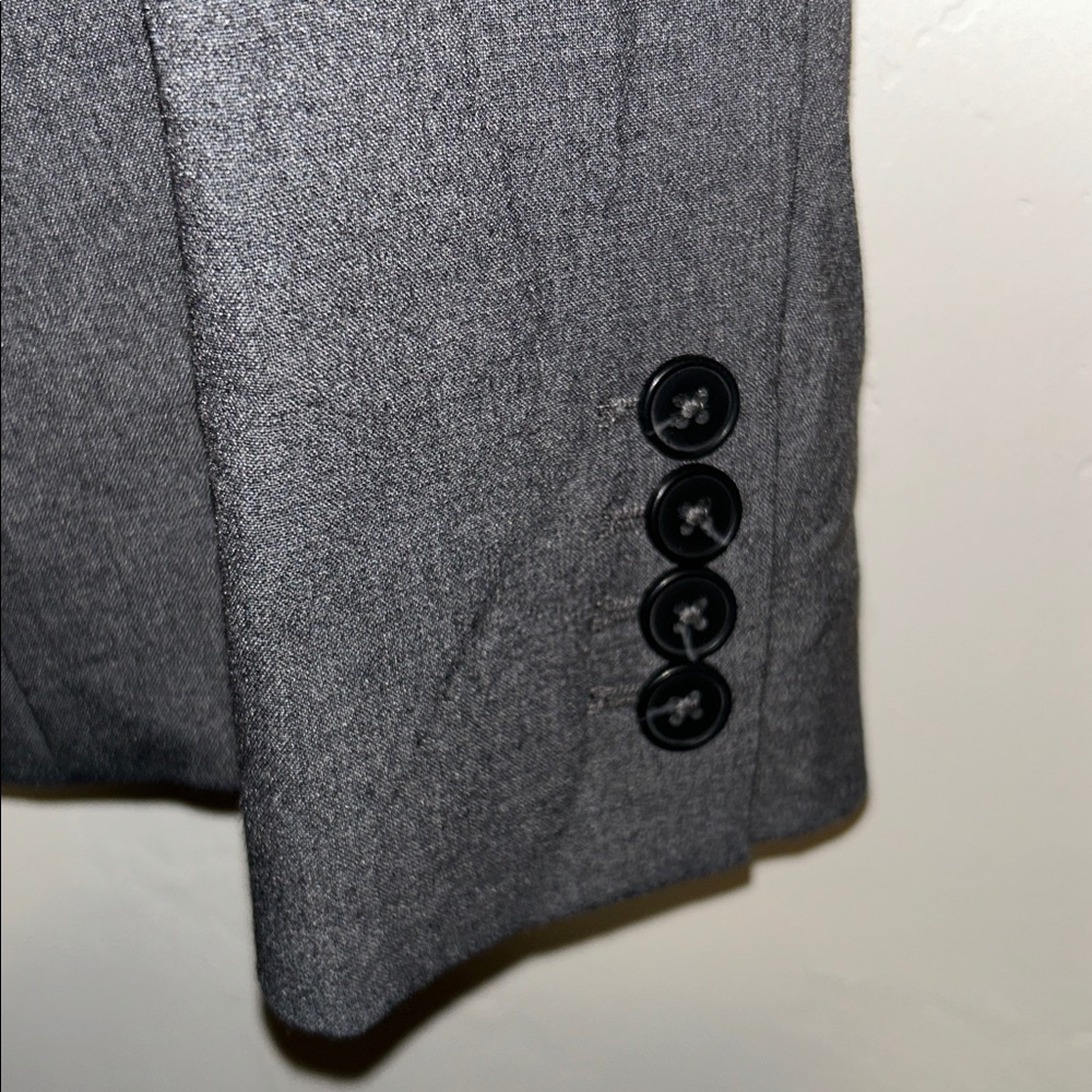 Worthington Size 14 Grey Single Button Polyester Rayon Spandex Suit Jacket - Picture 9 of 16